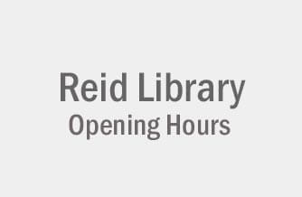 Reid Library hours